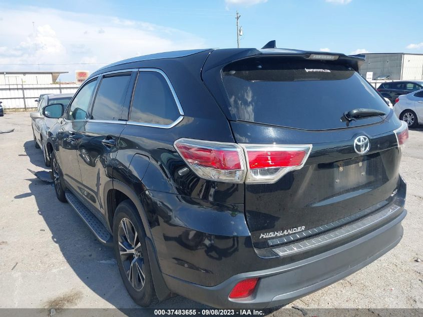 2016 TOYOTA HIGHLANDER XLE - 5TDKKRFH2GS149201