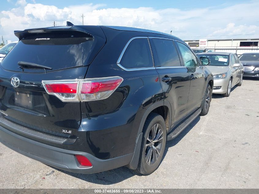 2016 TOYOTA HIGHLANDER XLE - 5TDKKRFH2GS149201