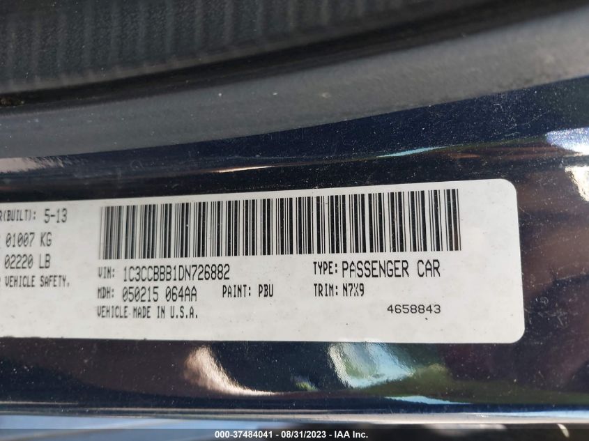 2013 CHRYSLER 200 TOURING - 1C3CCBBB1DN726882
