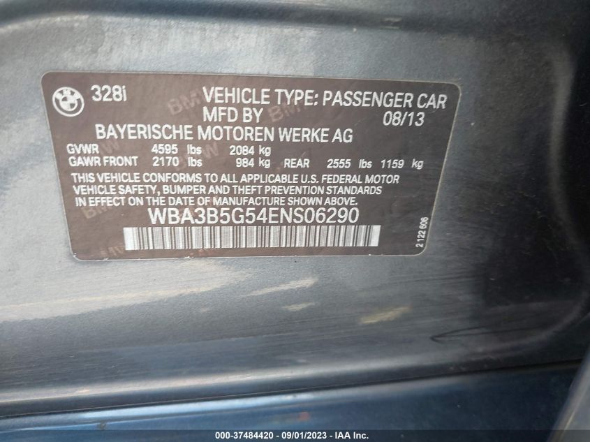 2014 BMW 3 SERIES 328I XDRIVE - WBA3B5G54ENS06290