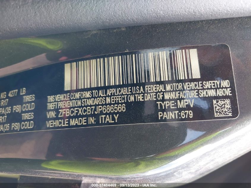2018 FIAT 500X TREKKING - ZFBCFXCB7JP686566