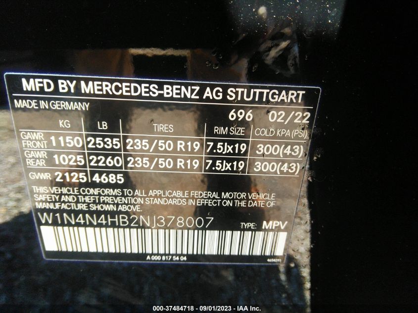 2022 MERCEDES-BENZ GLA GLA 250 - W1N4N4HB2NJ378007