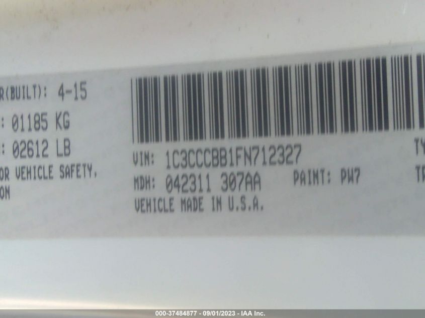 2015 CHRYSLER 200 S - 1C3CCCBB1FN712327