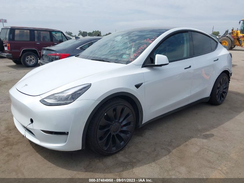 VIN 7SAYGDEFXNF489151 2022 TESLA MODEL Y PERFORMANCE