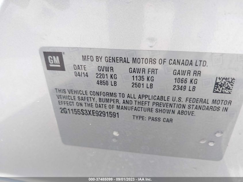 2014 CHEVROLET IMPALA LTZ - 2G1155S3XE9291591