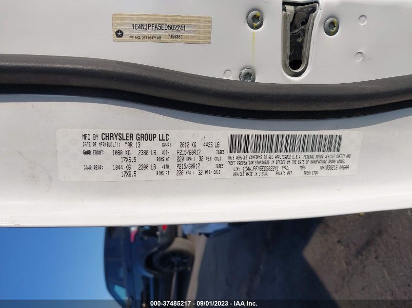 2014 JEEP PATRIOT LATITUDE - 1C4NJPFA5ED502241
