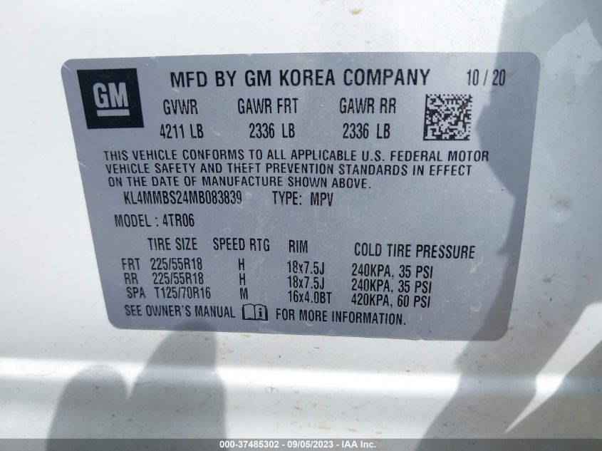 2021 BUICK ENCORE GX PREFERRED - KL4MMBS24MB083839