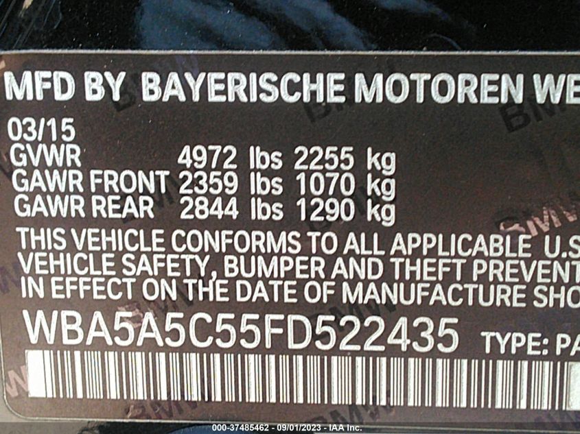 2015 BMW 5 SERIES 528I - WBA5A5C55FD522435