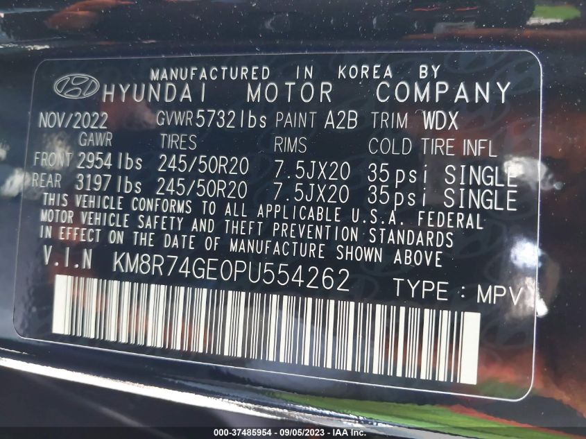 2023 HYUNDAI PALISADE CALLIGRAPHY - KM8R74GE0PU554262