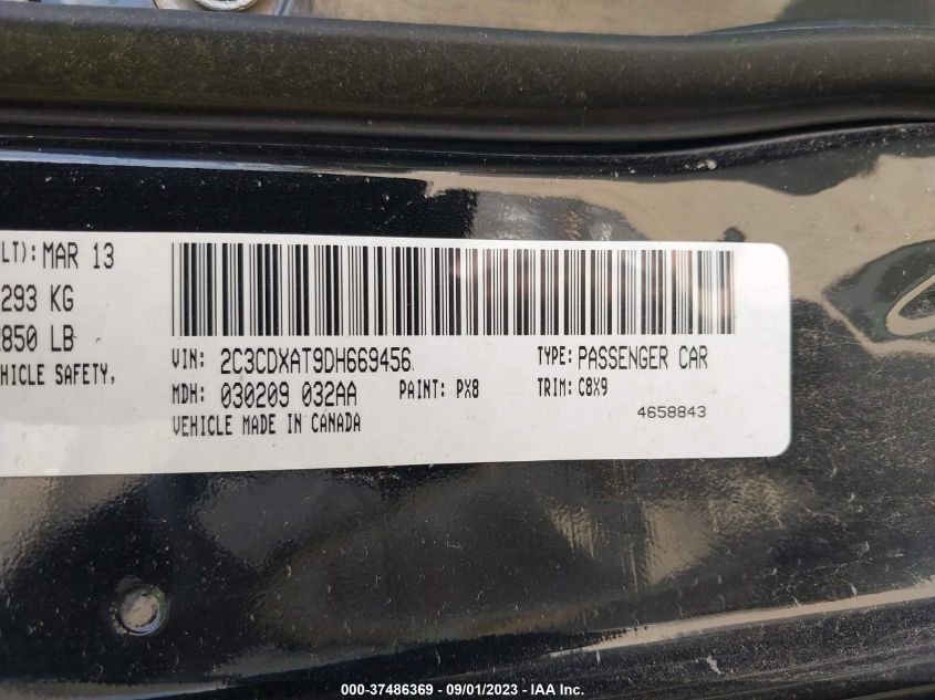 2013 DODGE CHARGER POLICE - 2C3CDXAT9DH669456