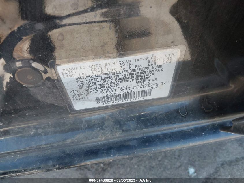2014 NISSAN VERSA S PLUS - 3N1CN7AP0EL830753