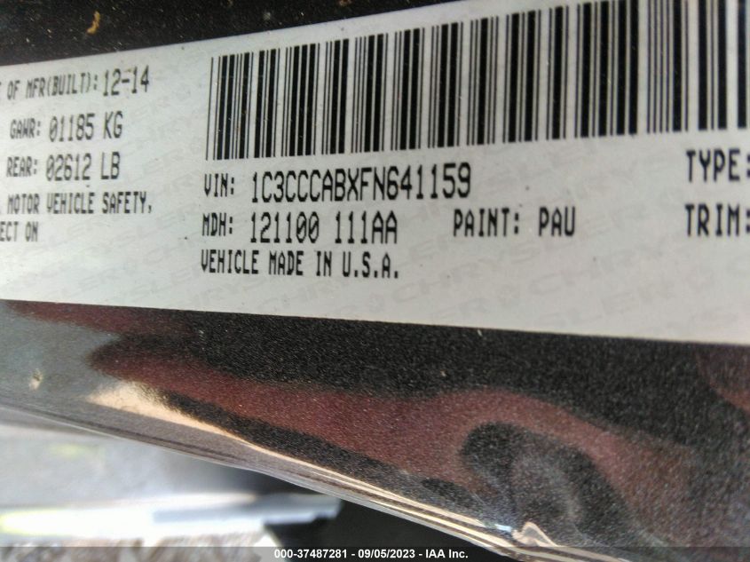 2015 CHRYSLER 200 LIMITED - 1C3CCCABXFN641159
