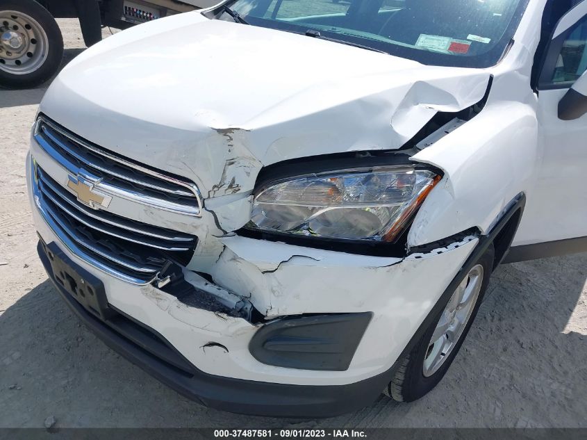 2015 CHEVROLET TRAX LS - KL7CJPSB6FB183092