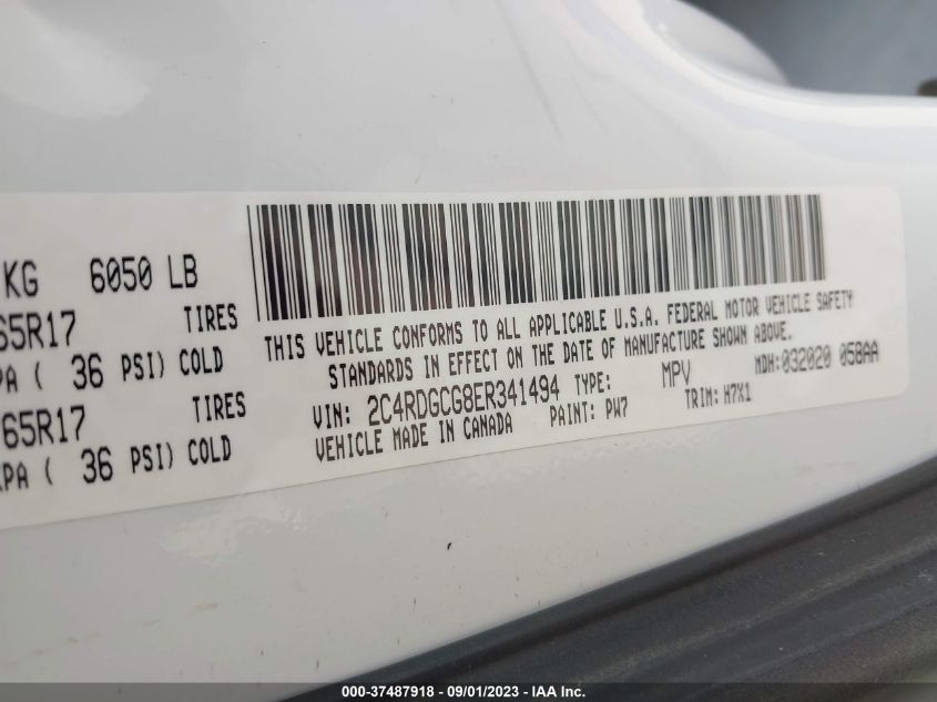 2014 DODGE GRAND CARAVAN SXT - 2C4RDGCG8ER341494
