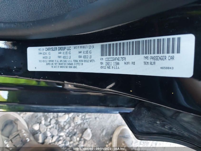 2015 CHRYSLER 200 S - 1C3CCCDGXFN617970