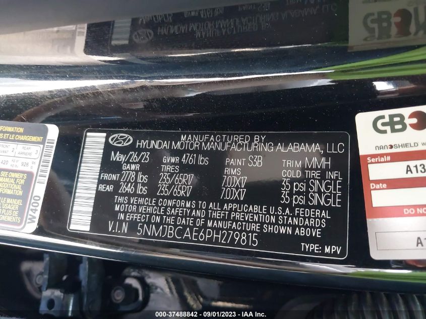 2023 HYUNDAI TUCSON SEL - 5NMJBCAE6PH279815