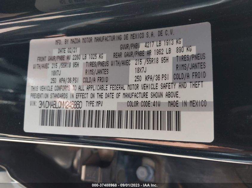 2021 MAZDA CX-30 SELECT - 3MVDMABL0MM246860