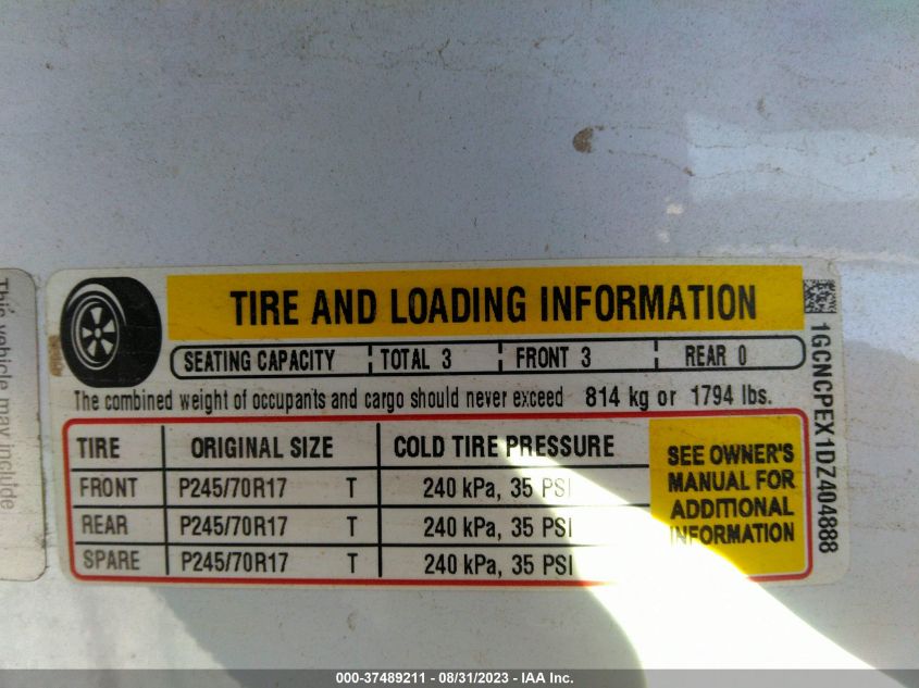 2013 CHEVROLET SILVERADO 1500 WORK TRUCK - 1GCNCPEX1DZ404888