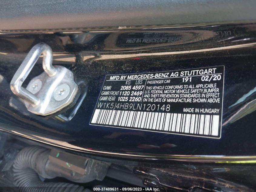 2020 MERCEDES-BENZ CLA CLA 250 - W1K5J4HB9LN120148