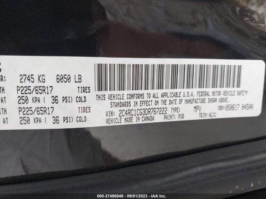 2013 CHRYSLER TOWN & COUNTRY TOURING-L - 2C4RC1CG3DR767222