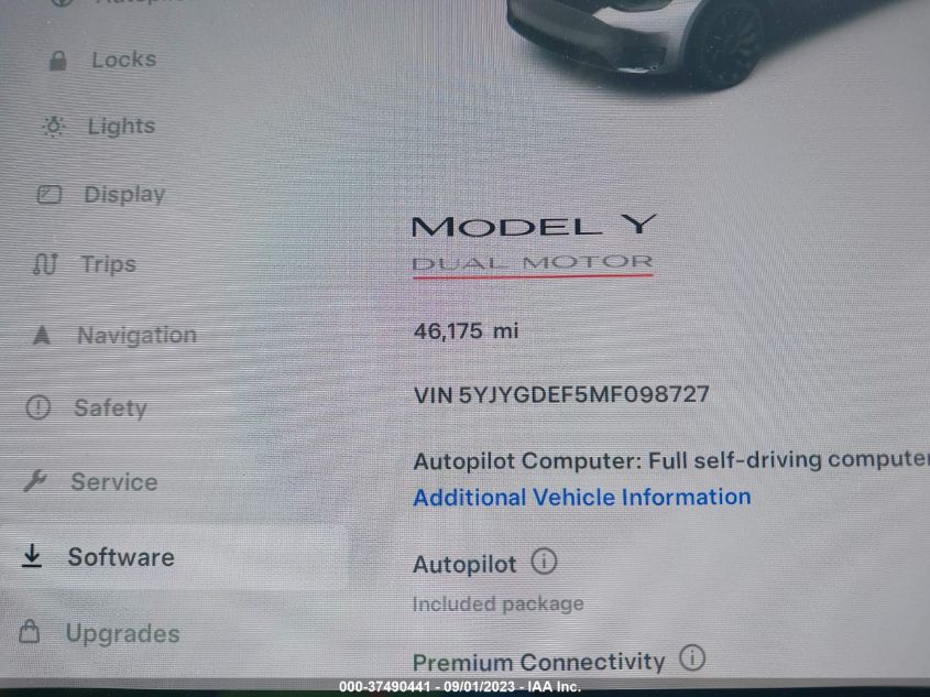 5YJYGDEF5MF098727 Tesla Model Y PERFORMANCE 7