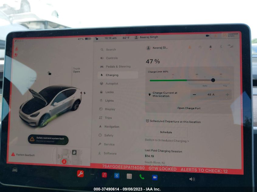 2023 TESLA MODEL Y LONG RANGE - 7SAYGDEE3PA114080