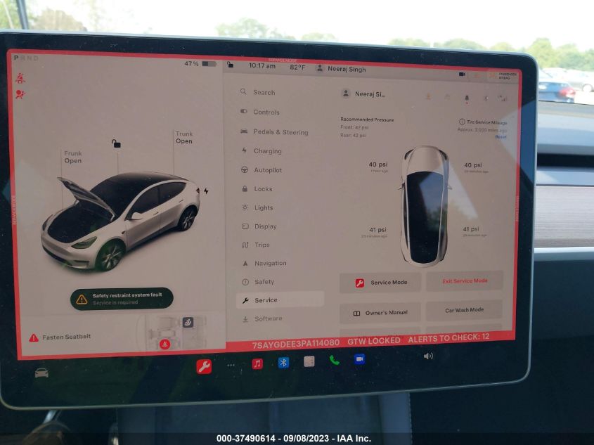 2023 TESLA MODEL Y LONG RANGE - 7SAYGDEE3PA114080