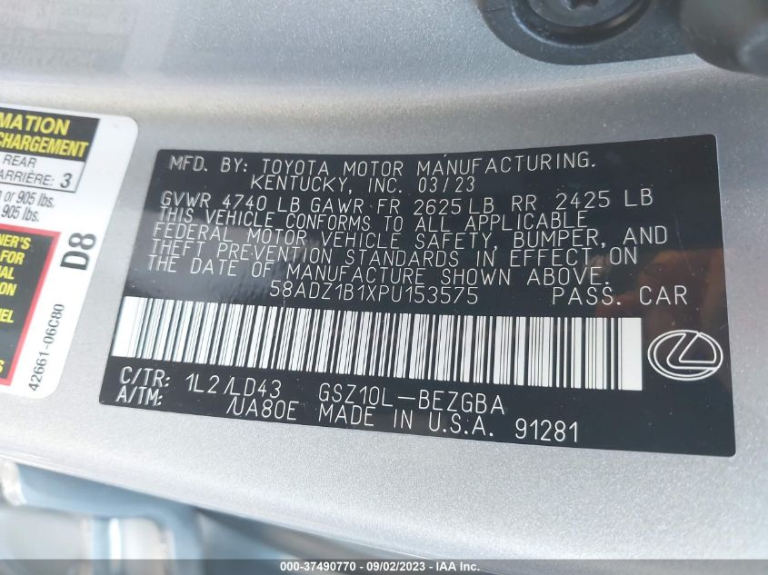 2023 LEXUS ES ES 350 - 58ADZ1B1XPU153575