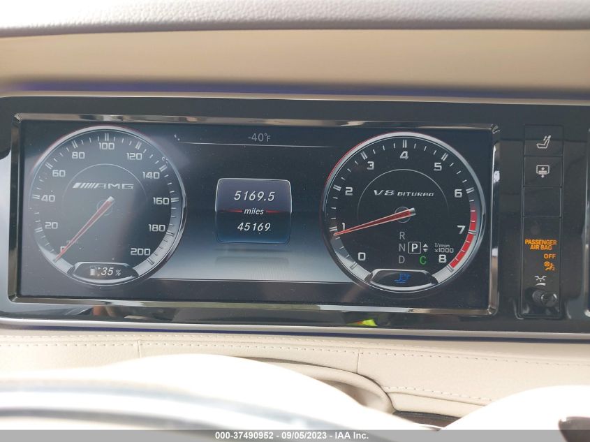 2015 MERCEDES-BENZ S-CLASS S 63 AMG - WDDUG7JB9FA101469