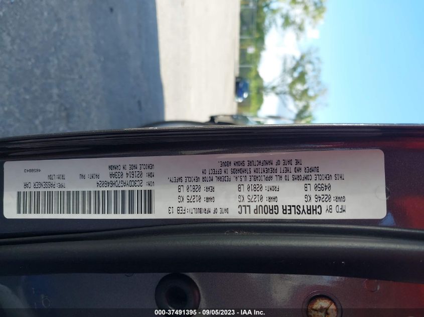2013 DODGE CHALLENGER SXT - 2C3CDYAG7DH646024