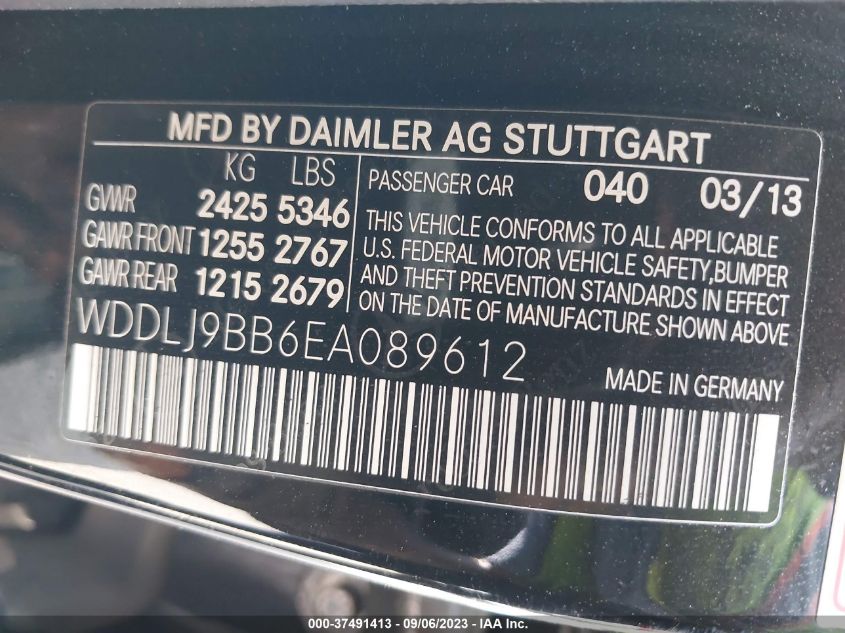 2014 MERCEDES-BENZ CLS 550 WDDLJ9BB6EA089612
