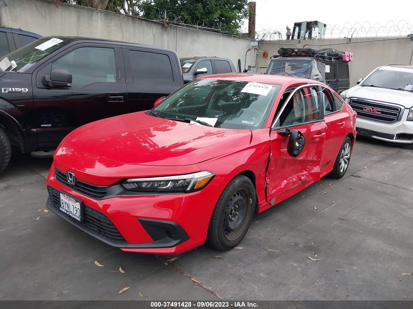 VIN 2HGFE2F21NH523502 2022 HONDA CIVIC SEDAN LX