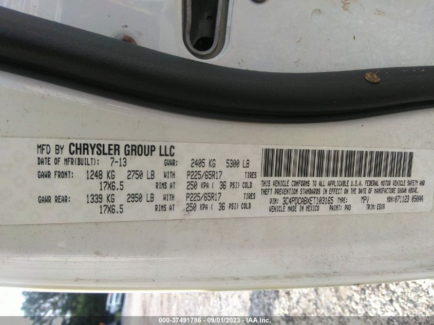 2014 DODGE JOURNEY AMERICAN VALUE PKG - 3C4PDCABXET103165