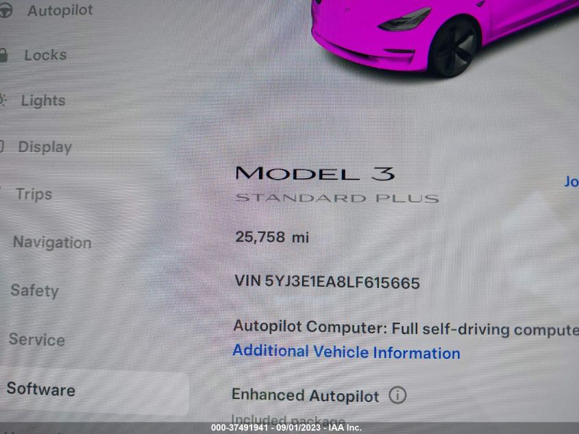 5YJ3E1EA8LF615665 Tesla Model 3  7