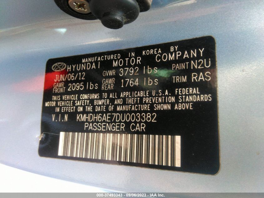 2013 HYUNDAI ELANTRA COUPE SE KMHDH6AE7DU003382