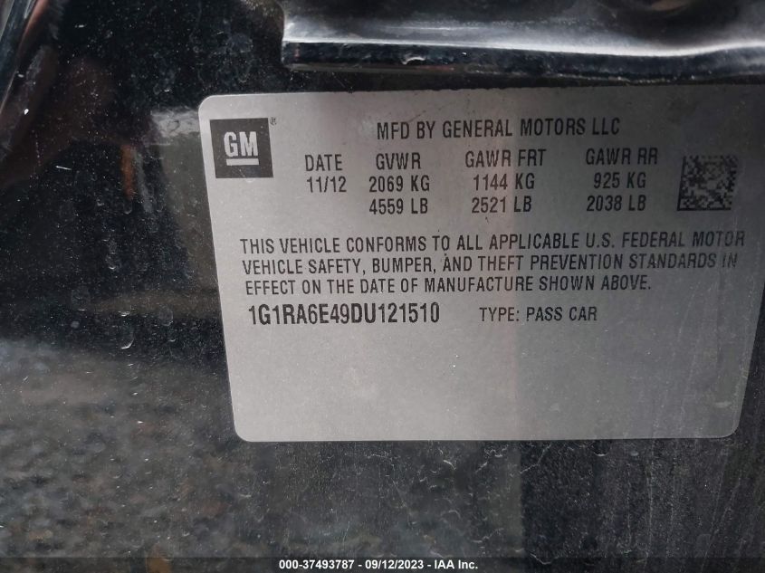 2013 CHEVROLET VOLT - 1G1RA6E49DU121510