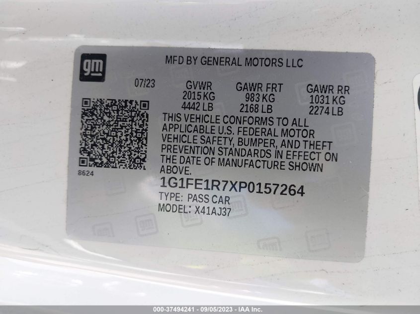 2023 CHEVROLET CAMARO 1SS - 1G1FE1R7XP0157264