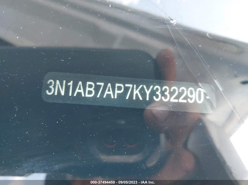 VIN 3N1AB7AP7KY332290 2019 NISSAN SENTRA S