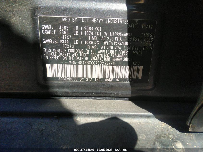 2013 SUBARU OUTBACK 2.5I PREMIUM - 4S4BRCCC7D3255976