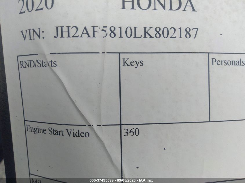 2020 HONDA NPS50 JH2AF5810LK802187