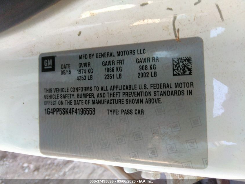 2015 BUICK VERANO - 1G4PP5SK4F4196558