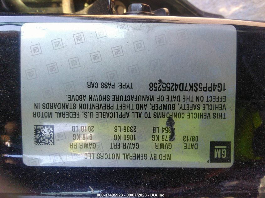 2013 BUICK VERANO - 1G4PP5SK7D4255258