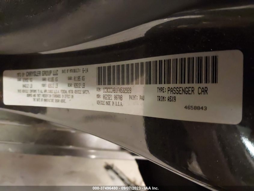 2015 CHRYSLER 200 LIMITED - 1C3CCCAB1FN532928