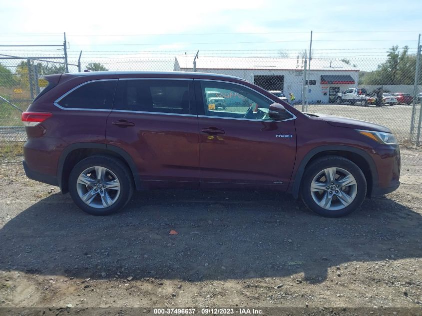 2018 TOYOTA HIGHLANDER HYBRID LIMITED 5TDDGRFH1JS037037