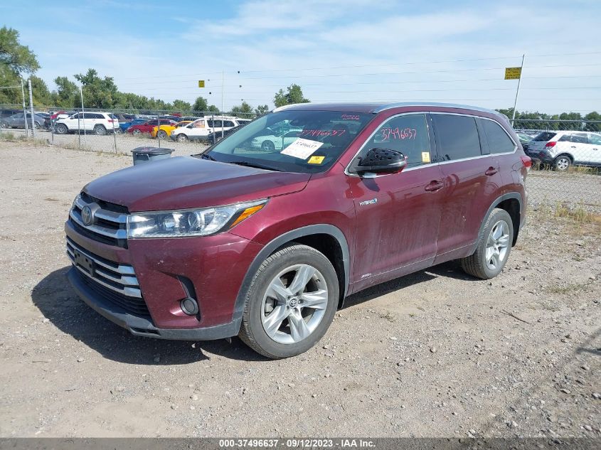 2018 TOYOTA HIGHLANDER HYBRID LIMITED 5TDDGRFH1JS037037