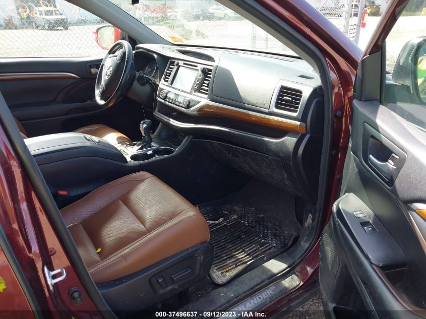 2018 TOYOTA HIGHLANDER HYBRID LIMITED 5TDDGRFH1JS037037