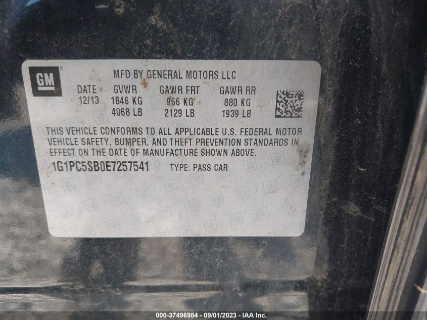 2014 CHEVROLET CRUZE 1LT - 1G1PC5SB0E7257541