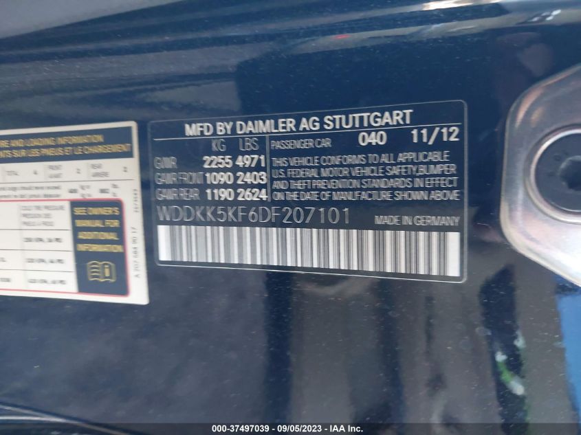 2013 MERCEDES-BENZ E-CLASS E 350 - WDDKK5KF6DF207101