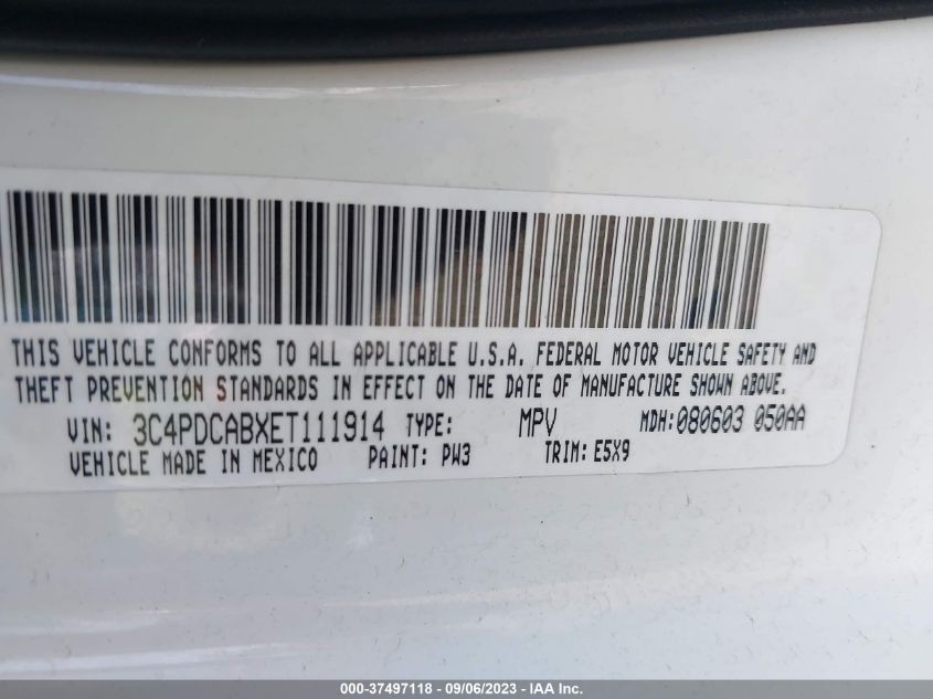 2014 DODGE JOURNEY AMERICAN VALUE PKG - 3C4PDCABXET111914