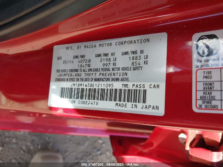 2014 MAZDA MAZDA3 S GRAND TOURING - JM1BM1W38E1211095